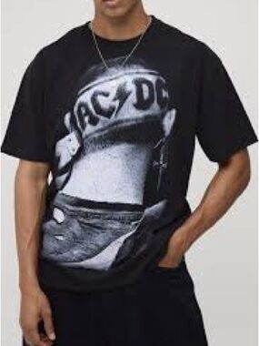 AC/DC ASOS DESIGN Unisex Oversized T-Shirt Size Large Rare
